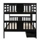 preview thumbnail 7 of 10, Full over Full Bunk Bed with 2 Drawers and Ladder for Bedroom