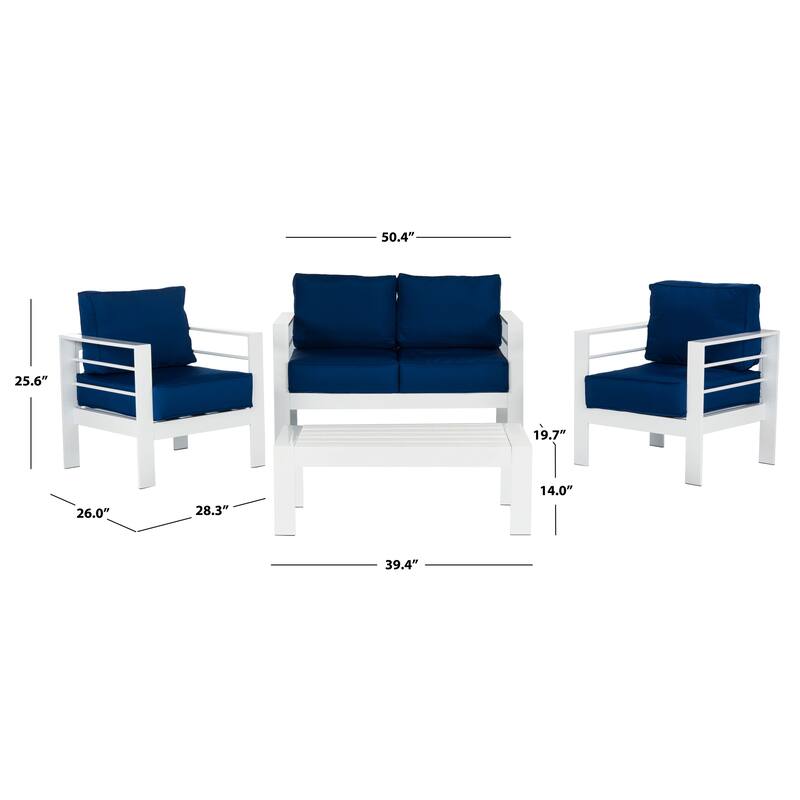 SAFAVIEH Outdoor Camila 4-Piece Set - 50W x 26D x 26H
