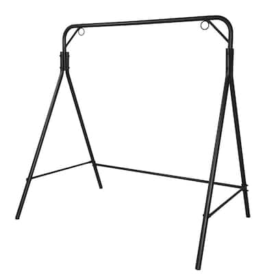 Metal Patio Swing Stand Black Frame - N/A