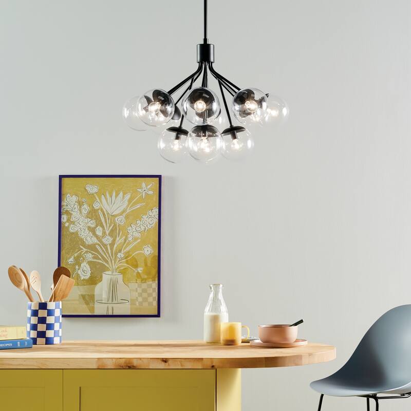 Kichler Lighting Silvarious Clear Glass Convertible Chandelier