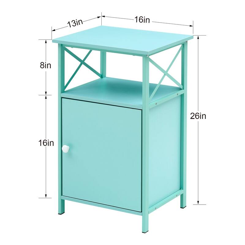 VECELO Modern Nightstands with Storage Cabinet, Nightstands Set of 2