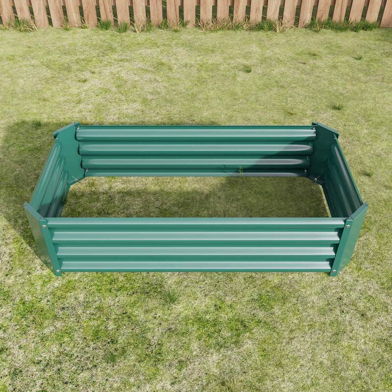 Metal Raised Garden Bed Planter Box for Outdoor Gardening