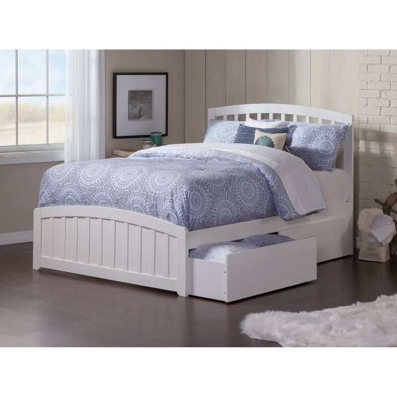 Platform Bed with Storage - Modern Design, No Box Spring Needed, Stylish Footboard