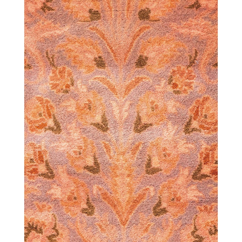 Overton Hand Knotted Wool Vintage Inspired Modern Contemporary Overdyed Gray Runner Rug - 2' 7" x 10' 2"