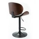 preview thumbnail 3 of 6, Bentwood adjustable bar stools with upholstered swivel, mix color PU Leather Barstools (Set of 2)
