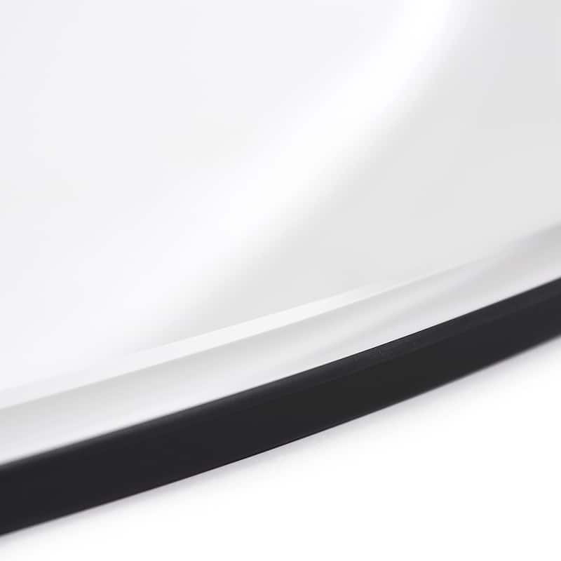 Frameless Beveled Oval Wall Mirror, Ready to Hang, Bathroom Room, Vanity Mirror - 24 in. x 0.39 in. x 36 in.