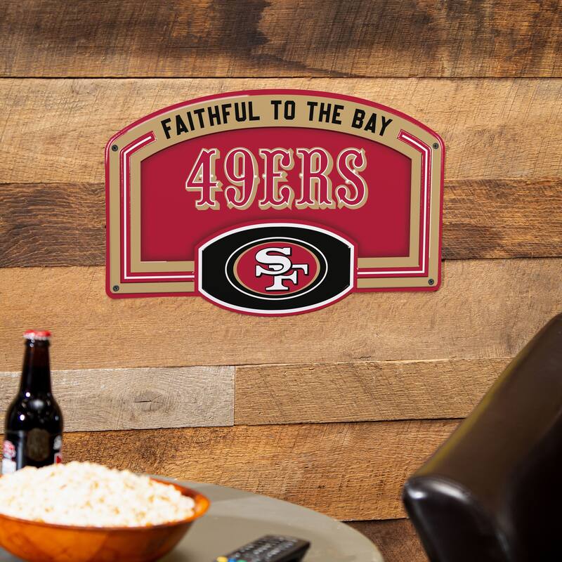 San Francisco 49ers Embossed Steel Wall Sign, 11" x 17"