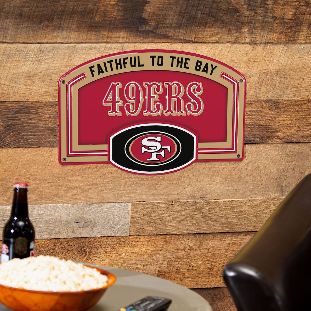 San Francisco 49ers Embossed Steel Wall Sign, 11" x 17"