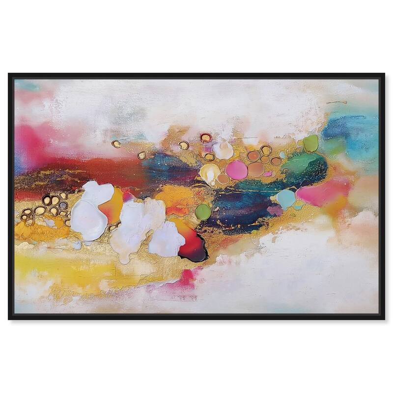 Vibrant Dabs I Canvas by Art Remedy - 54" x 36" - Black