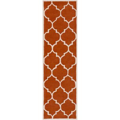 Hand-Tufted Rugby Moroccan Trellis Rug - 2'3" x 14' Runner