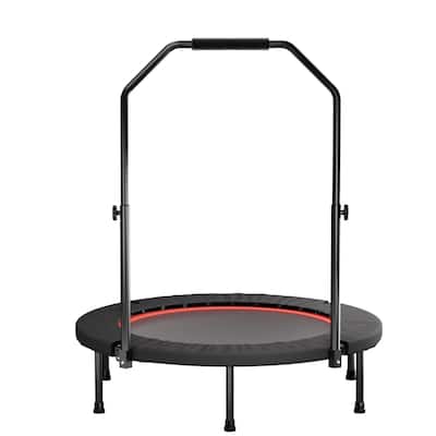 40inch Foldable Trampoline With Handle-Standard-Spring-Black
