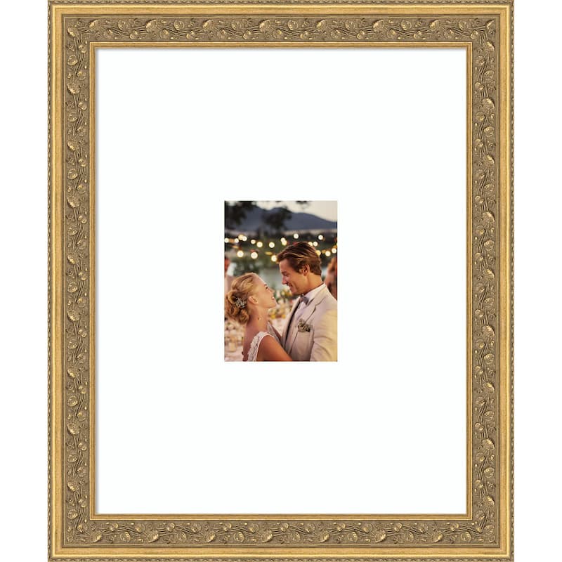 Carter Dark Gold Picture Frame, Photo Frame - 16x20 Matted to 5x7