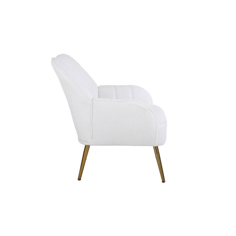 Teddy fabric Ivory Accent Chair