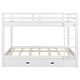 preview thumbnail 19 of 24, Queen Over Queen Size Bunk Bed with Trundle, Ladder and Guardrail, Wooden Bunk Bedframe with Wood Slats Support for Kids