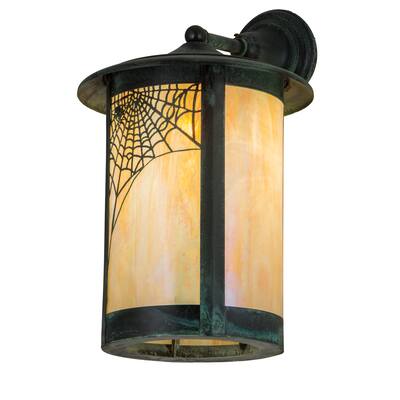 12"W Fulton Spider Web Solid Mount Wall Sconce