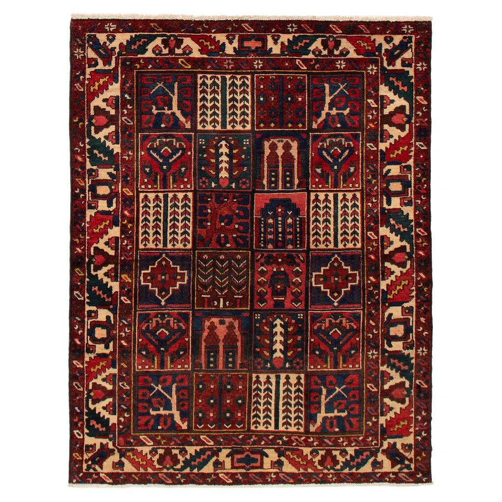 ECARPETGALLERY Hand-knotted Kayseri Vintage Red Wool Rug - 4'11 x 6'4