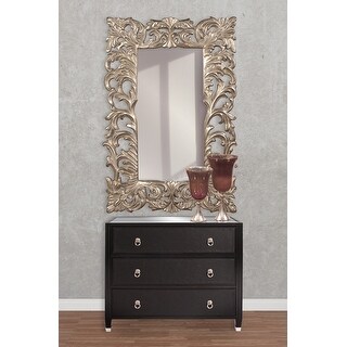 Allan Andrews Antique Silver Framed Augustus Wall Mirror