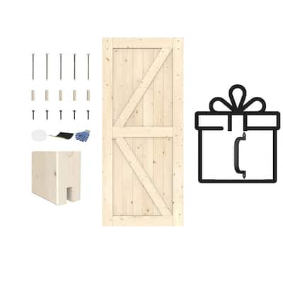 36in x 84in Sliding Barn Door Slab Pre-Drilled Interior Barn Door Wood Panel