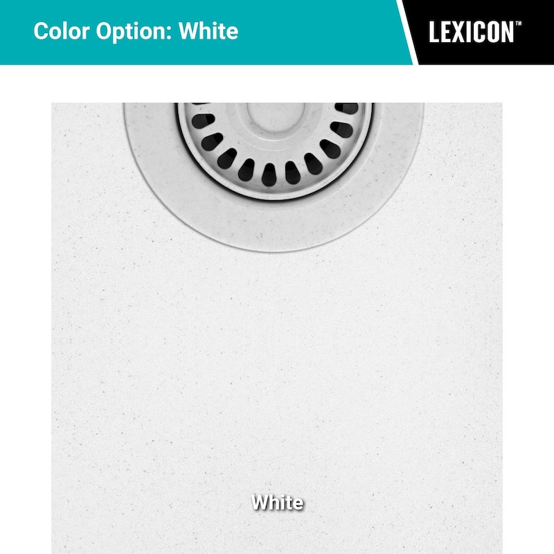 Lexicon Drop-In Quartz 32 Inch Single Bowl Kitchen Sink Kit - 32"x19"