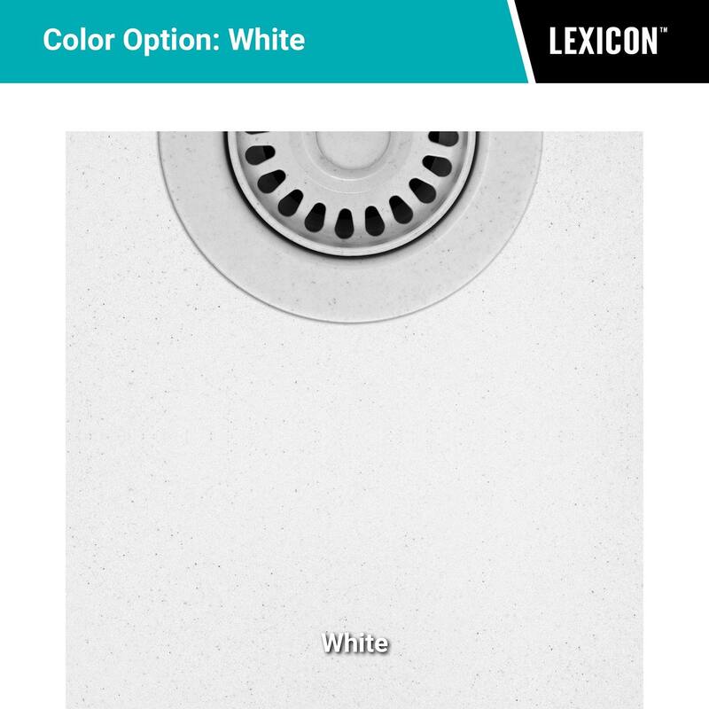 Lexicon Platinum 32" Quartz 50/50 Double Bowl Sink with Grids & Drain