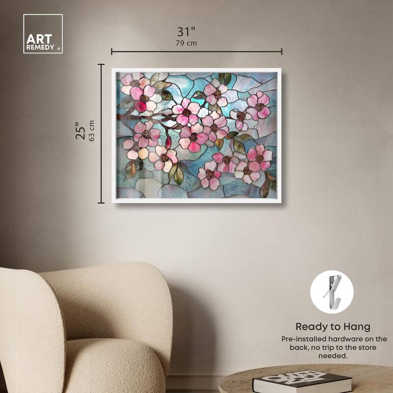 Shimmering Spring Blossoms II Shadowbox by Art Remedy