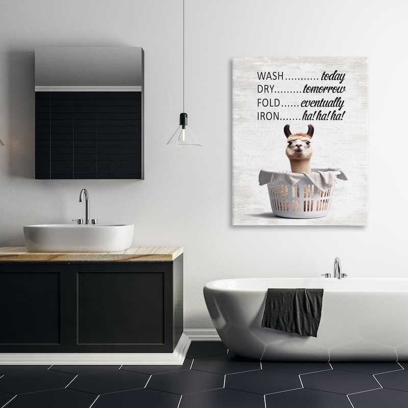 Stupell Funny Laundry Timing Canvas Wall Art Design By Lettered and Lined