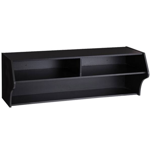 Costway 48 5 Wall Mounted Audio Video Tv Stands Console Living Room Furniture W Shelves Overstock 20590697
