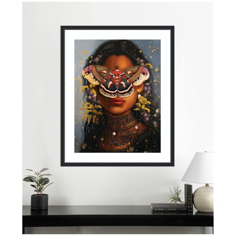 Kate and Laurel Asters and Goldenrod by Charlotte Brindley Framed Wall Art Print