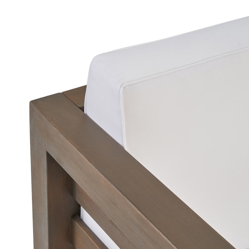 Oana Outdoor 6-seat Acacia Sectional Sofa / Club Chair Set by Christopher Knight Home