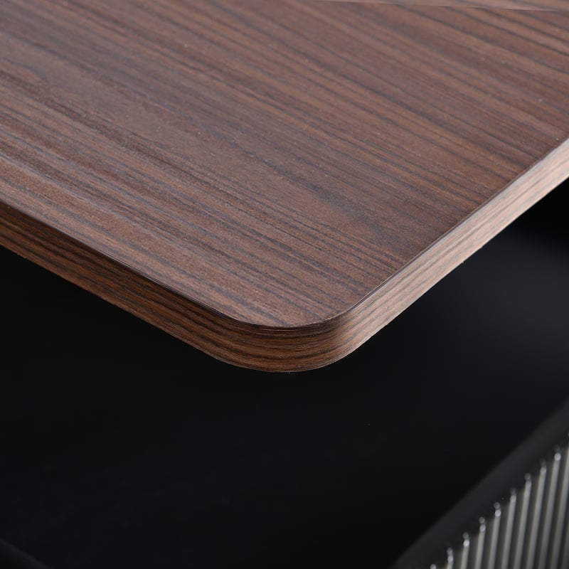 Lift-Top End Table with Rotating Top, Mobile Side Table Coffee Table with Storage, Sofa Table with Adjustable Height