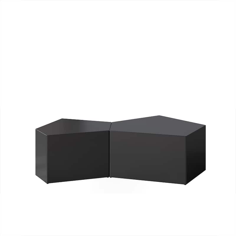 Irregular Pentagon Nesting Coffee Table Set