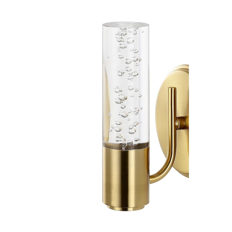 Alain Minimalist Modern Bubble Acrylic/Iron Integrated LED Vanity Light, by JONATHAN Y