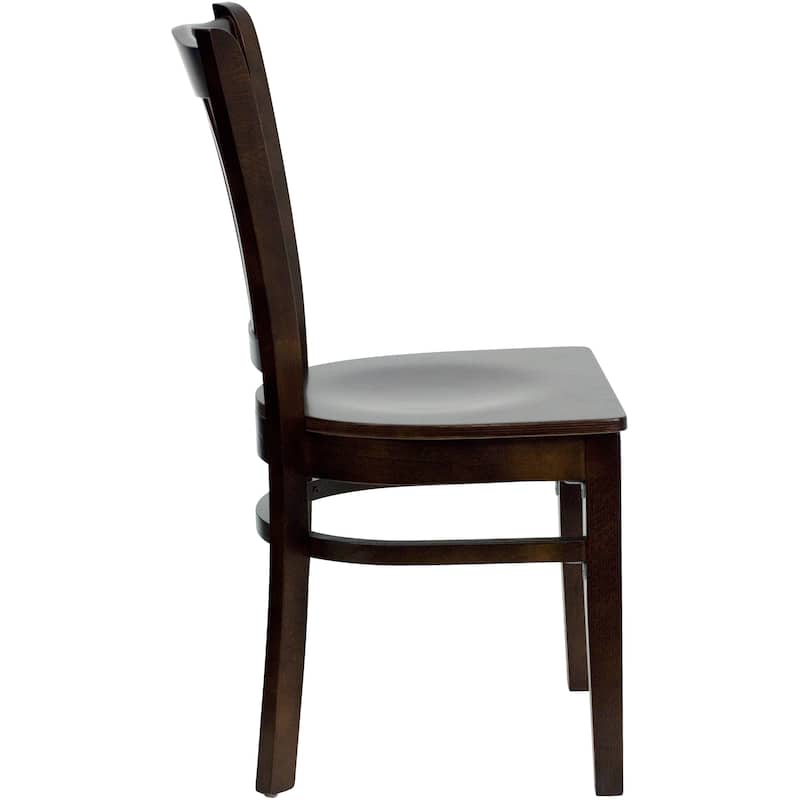 2Pk Vertical Slat Back Wood Restaurant Chair - Hospitality Seating
