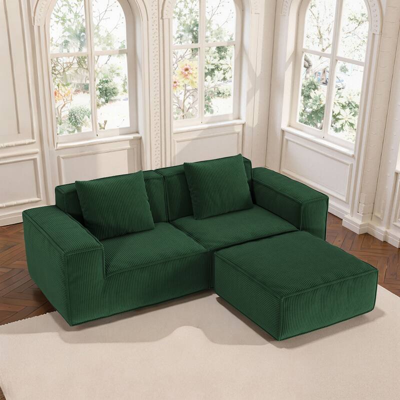 Modular Sofa Can Be Converted Into An Oversized Sofa Bed Free Conversion Sofa Set,Two Person Combination With Footrest