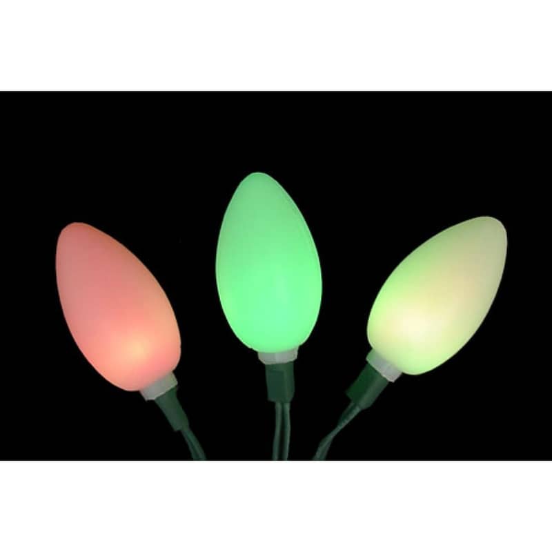 LED Color Changing C9 Novelty Christmas Lights - 3.75' Green Wire - 10ct - 3.75ft