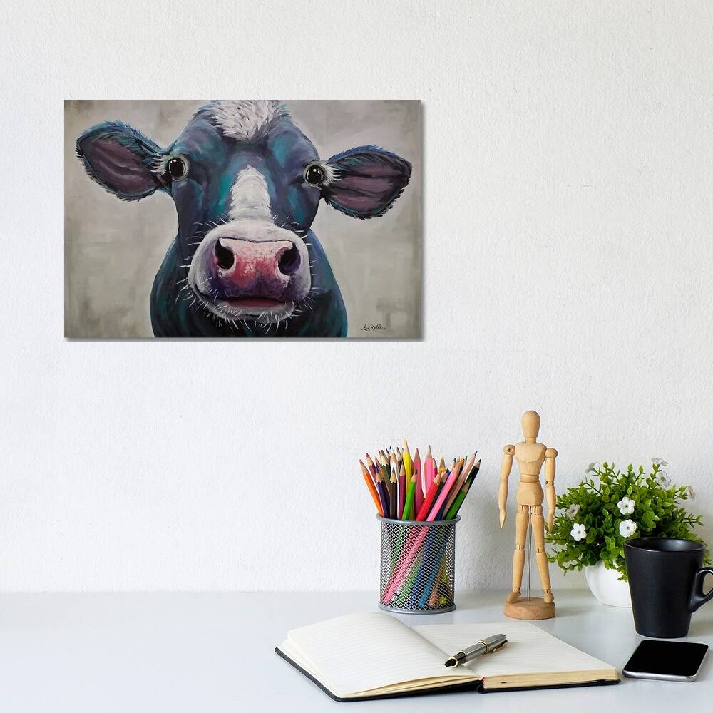 iCanvas "Cow - Clara Belle" by Hippie Hound Studios Canvas Print