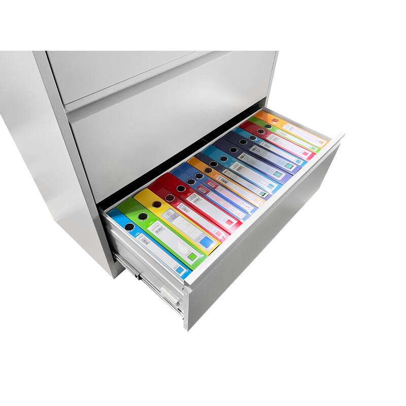 3 Drawer Lateral File Cabinet, 35.4 Inch Wide Filing Cabinet, Locking Heavy Duty File Cabinet, Vertical Storage