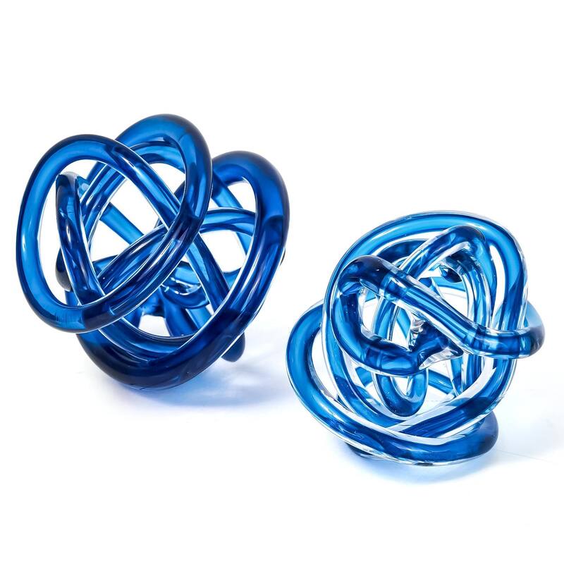 American Art Decor As the Tides Turn Table Top Knots, Blue - 5.91" x 5.91" - 5.91" x 5.91" - 5.91" x 5.91" - Blue