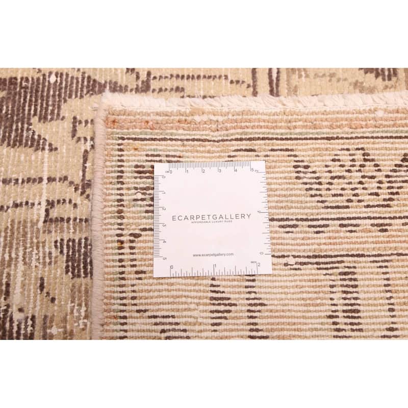 ECARPETGALLERY Hand-knotted Antalya Vintage Beige Wool Rug - 7'7 x 10'4