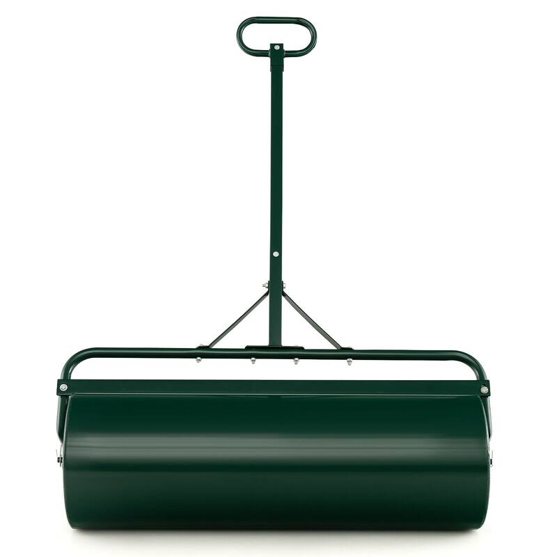 Gymax Lawn Roller Push/Tow Behind a Tractor Sod Drum Roller for Park