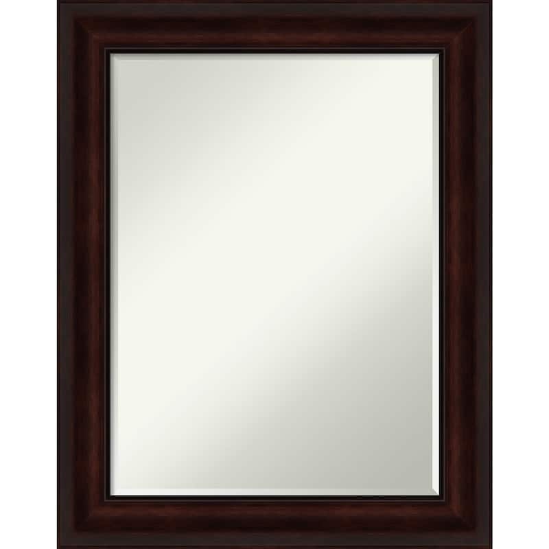 Petite Bevel Wall Mirror - Coffee Bean Brown Frame - Coffee Bean Brown - 23 x 29 in