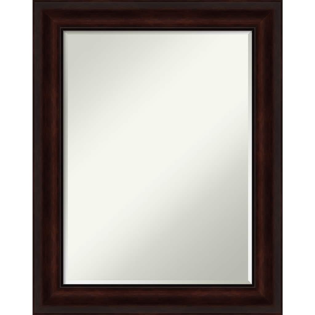 Petite Bevel Wall Mirror - Coffee Bean Brown Frame - Coffee Bean Brown - 23 x 29 in