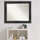 preview thumbnail 27 of 33, Beveled Wood Bathroom Wall Mirror - Rustic Pine Black Frame