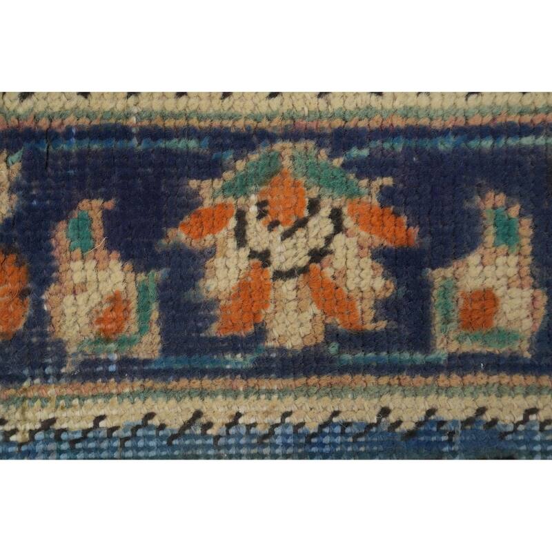 Hand Knotted Oriental 100% Wool Carpet Traditional Floral Purples Tabriz Area Rug - 4' 10'' X 3' 0''