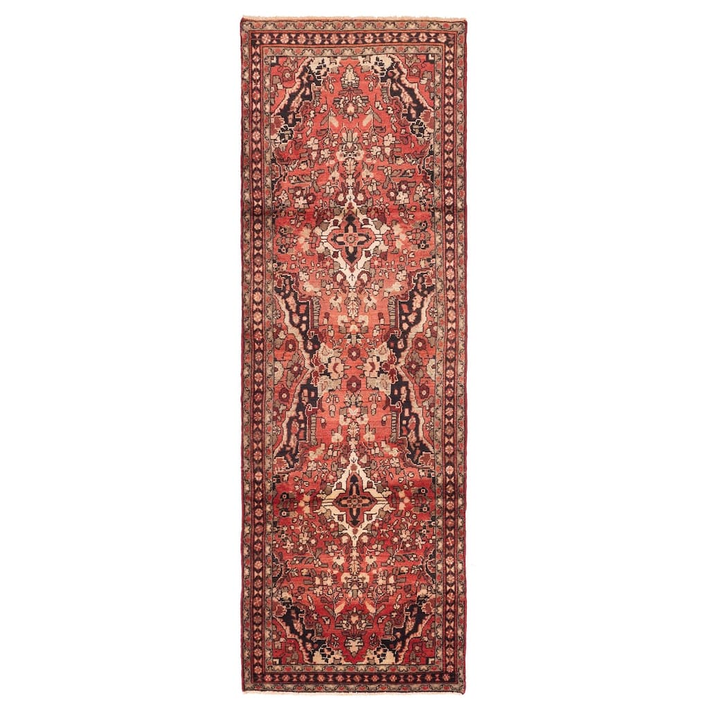 ECARPETGALLERY Hand-knotted Andelz Light Red Wool Rug - 2'11 x 9'5