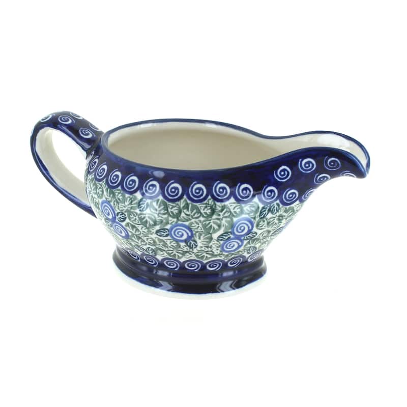 Blue Rose Polish Pottery 1258 Zaklady Gravy Boat