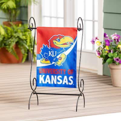 University of Kansas Burlap Flag Garden Size