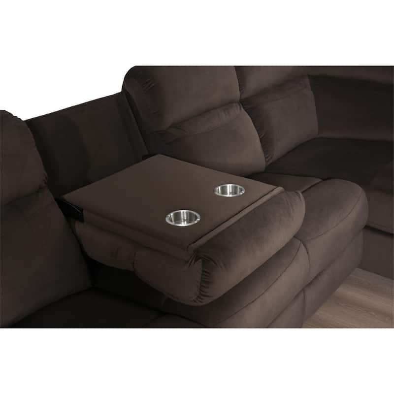 111.4''Recliner Storage Upholstery Sectional Sofa Couchs