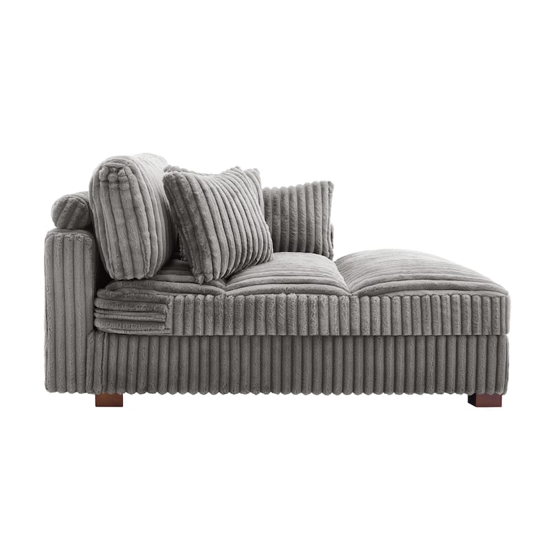 Modern Indoor Chaise Lounge Couch with Pillows