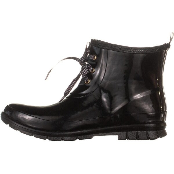 lace up ankle rain boots